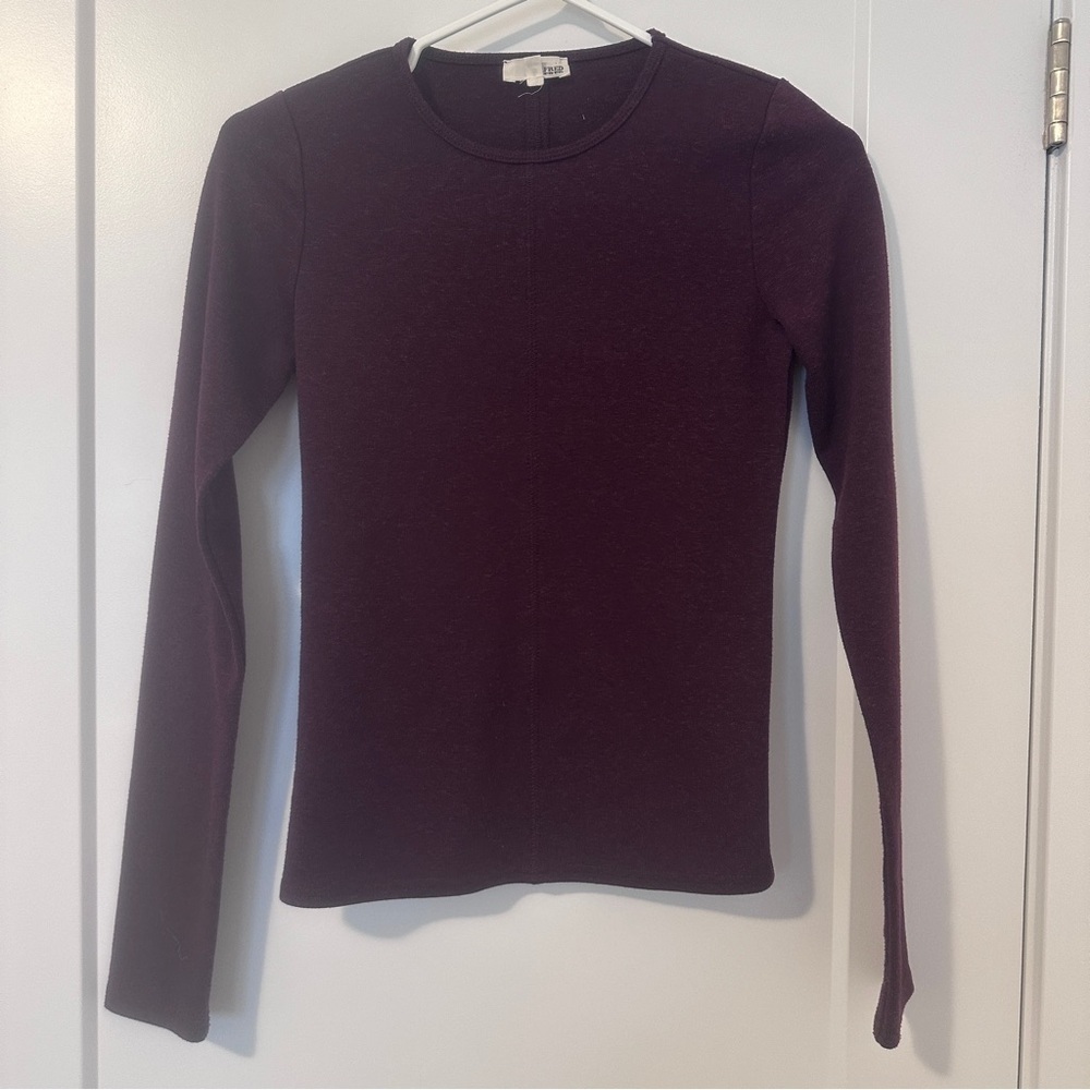 Aritzia Wilfred Free Purple Heathered Fitted Long Sleeve T-shirt Size XS Women’s